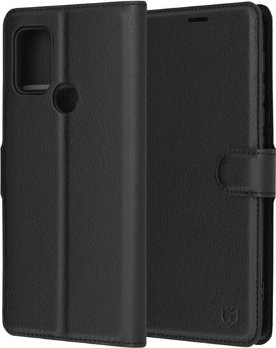 Hoesje geschikt voor Motorola Moto G30 / Moto G20 / Moto G10 - Techsuit Leather Folio Book Wallet Case - Zwart