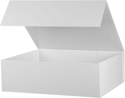 Extra Grote Witte Geschenkkoffer Magnetische Sluiting 47x40x18 cm