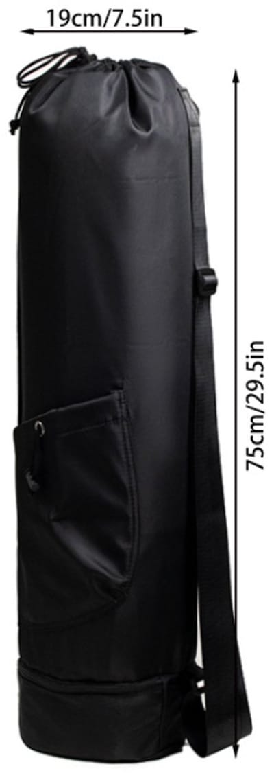 Geweo - yoga tas - Yogamattas - yogamat drager - Schoudertas - Rugzak - sporttas - Yogamat tas met rits - 75x19cm - zwart