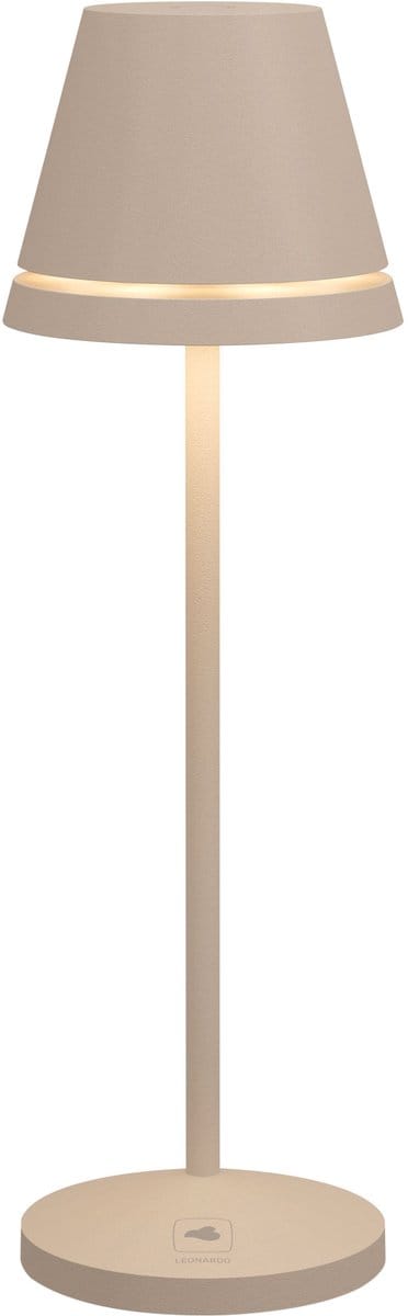 Leonardo | Tafellamp VENEZIA | Zand | Oplaadbare | Indoor | Outdoor