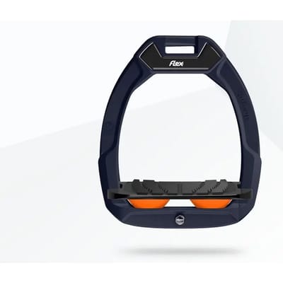 Veiligheidssporen Paardrijden Hellend Grip Rood/Zwart/Oranje Flex-On Safe-On
