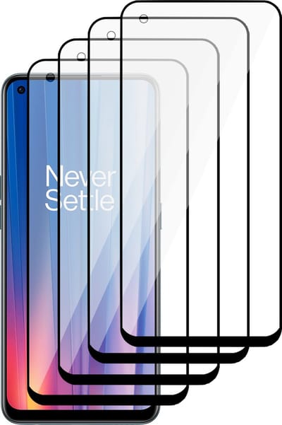 Screenprotector geschikt voor OnePlus Nord CE 2 - Gehard Glas Beschermglas Tempered Glass Volledig Dekkende Screen Protector - 4 Stuks