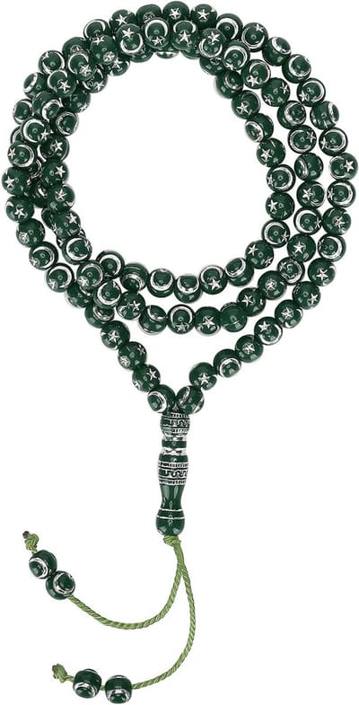 Gebedssnoeren voor Moslims, 99 Kralen, Groene Hars, Religieuze Accessoires voor Aanbidding en Meditatie