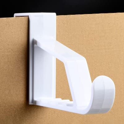 Extra Sterke Witte Plastic Over-de-Deur Haken - Ruimtebesparende Opbergoplossing voor Kledinghangers, Kleding, Handdoeken, Badjassen, Hoeden, Tassen & Meer wit