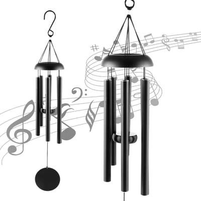 Dailygoods- Windgong 83 cm - Hangend - 6 Metalen Buizen - Tuin Decoratie voor Buiten - Woondecoratie - Prachtig Geluid - Tuindecoratie