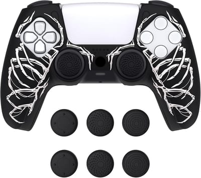 Siliconen hoes voor ps5 controller - Antislip grip - Bescherming met 6 inch caps - Comfortabele touch - ShopVlot