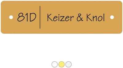 Kunststof naamplaatje 110 x 30 mm ronde hoek met schroef / brievenbus naamplaatjes / naamplaatje brievenbus zelfklevend / Maakjenaambord.nl