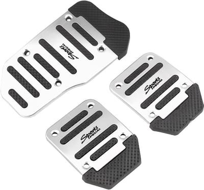 Dailygoods- Pedaalafdekking 3 Stuks - Antislip Voetpedaal - Brandstofversneller/Rempedaal - Universeel - Duurzaam Materiaal - Eenvoudige Installatie - Pedaalset