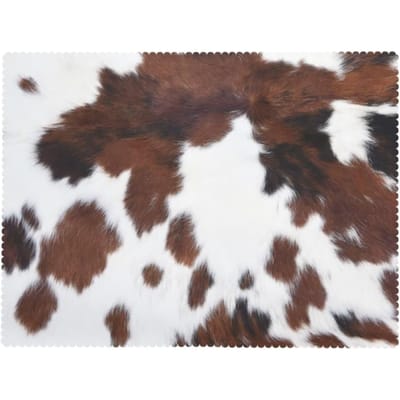 Bruin Witte Koeienprint Tafelkleed, Rustiek Boerderij Stijl Tafelkleed met Stippen Dieren Thema Wasbare Tafelhoes voor Keuken 90x140cm black