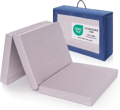 Compact Vouwmatras 120 x 60 cm voor Campingbedje - Ademend, Wasbaar en Oeko-Tex Gecertificeerd