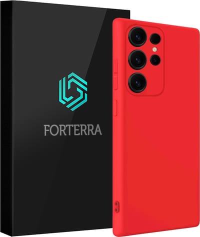 Hoesje Geschikt voor Samsung Galaxy S25 Ultra - Sterk & Shockproof - Siliconen Case - Hoes Cover - Rood