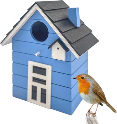Trendy vogelhuis voor kleine zangvogels - Decoratief en functioneel voor binnen en buiten