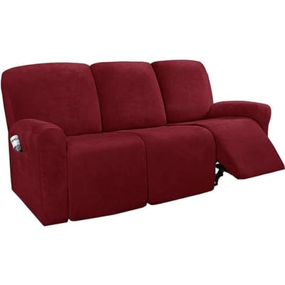 Fluwelen Fauteuil Bankhoes Voor Woonkamer Verstelbare Stoelhoes Bank Beschermhoes Fauteuil Hoezen 1 /2 /3 /4 Zits Bankhoes 1 Seat(22-33inch)