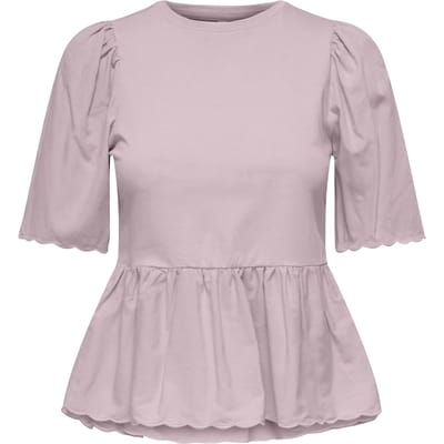 Only Veronika Life SS Mix Peplum Shirt Dames - Maat L