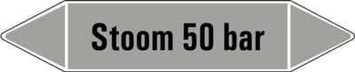 Stoom 50 bar leidingmarkering op vel 126 x 26 mm - 5 per vel