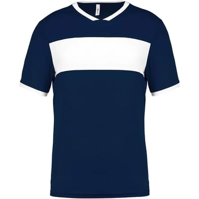 SportSportshirt Kind 12/14 years (12/14 ans) Proact Ronde hals Korte mouw Sporty Navy / White 100% Polyester