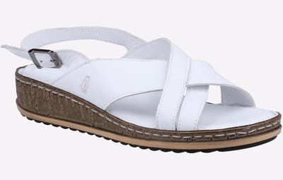 Hush Puppies Elena Cross Over Wedge Sandalen LEER Dames
