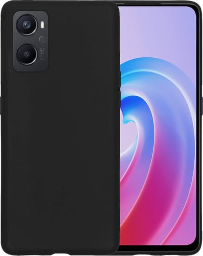 Hoesje - Geschikt voor OPPO A76 - Sterk & Shockproof - Siliconen Case - Hoes Cover - Telefoonhoes - Zwart