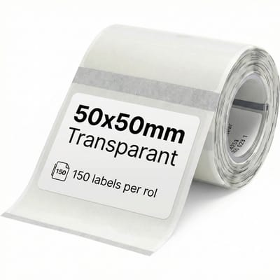 Niimbot Rol voor B21/B1/B31/B4 - 50x50mm - 150 Labels - 1 rol - Transparant