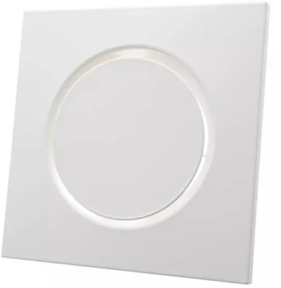 Ventilatieventiel toevoer metaal vierkant Ø125 mm wit met klemveren - DVSQ-P125