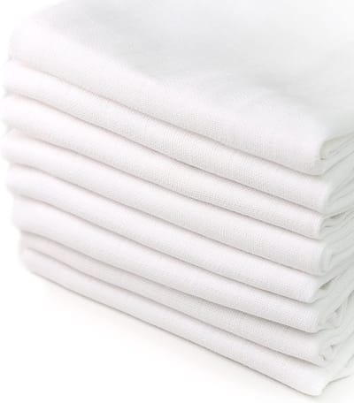 8 Witte Mulsdoeken 60x80 cm - Absorberende en Zachte Spuugdoeken voor Baby's