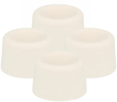 Benson Deurbuffers / deurstoppers rubbers - 4x - wit - 30 x 25 mm - met schroefbevestiging