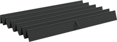 Vervangend dak voor een tuinpaviljoen van 3x3 m met 10 drainagegaten, polyester hoes, grijs