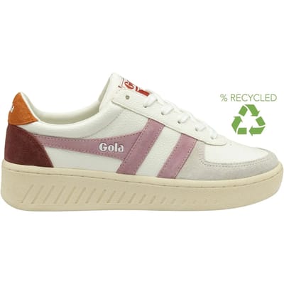 Gola damessneaker Grandslam Trident wit roze