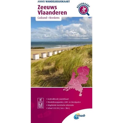 Zeeuws Vlaanderen - Anwb Wandelregiokaart - ANWB