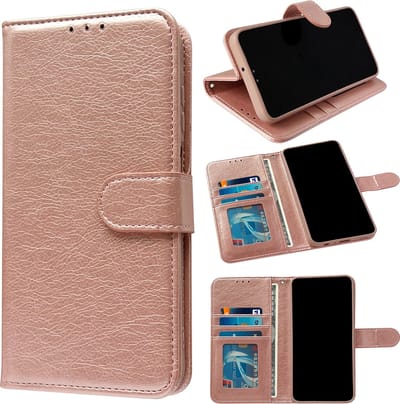 Casemania Hoesje Geschikt voor Samsung Galaxy A15 - Rosegoud - Portemonnee Book Case - Pasjeshouder en Magneetlipje