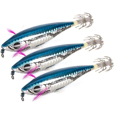 Leurres de pêche durs artificiels Squid Jig, 3 pièces 3 pcs blue