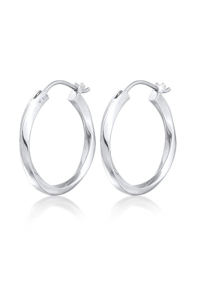 Elli PREMIUM Dames Oorbellen Dames oorringen Twisted Trend Basic in 925 Sterling Zilver