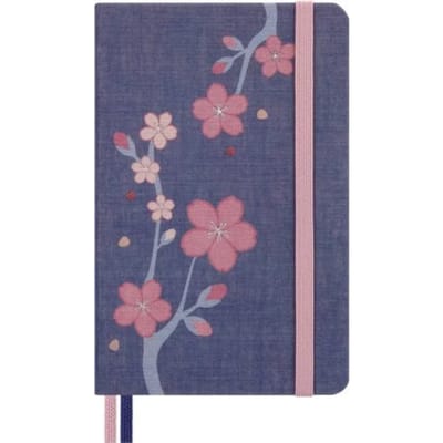 Moleskine notitieboekje sakura pocket, gelinieerd, blauw