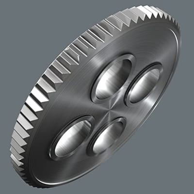 Metalen ratel met omschakelhendel en 1/4 inch aandrijving