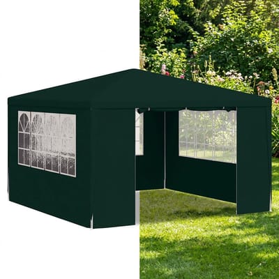 Partytent opvouwbaar - Paviljoen - 4x4 - Waterdicht - met Zijwanden - Weerbestendig - Groen