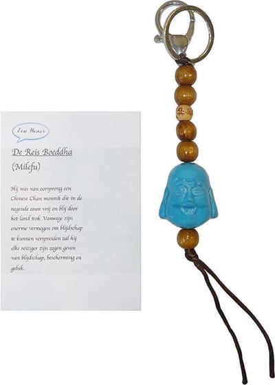 De Reis Boeddha Sleutelhanger Turquoise