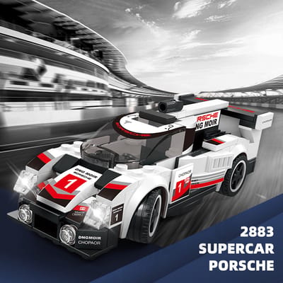 Yugaplex ® - SuperCar - Raceauto - Bouwstenen auto voor kinderen - Bouwvaardigheid voor kinderen