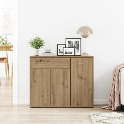 vidaXL - Dressoir - ambachtelijk - spaanplaat - hout - ambachtelijk - eikenkleurig