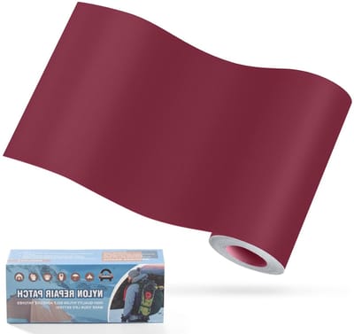 Waterdichte Nylon Zelfklevende Patches voor Tenten, Jassen en Slaapzakken - 10x160cm, Wijnrood, Ideaal voor Herstel en Reparatie