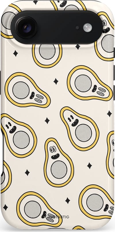 Casetastic hoesje geschikt voor Apple iPhone Air - MagSafe - Dubbellaagse bescherming - Vegycado - Fashion Case - Wit Lichtgrijs Beige Goud