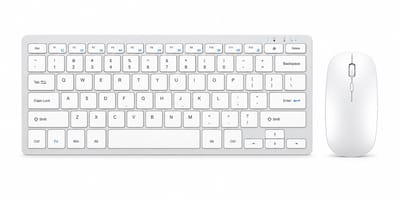 APO Electronics® AirKeys S1 - Draadloos Toetsenbord en Muis Set - Bluetooth + USB - Stil Typen - Ultradun Design - Compact Keyboard - Tot 5000 DPI - Geschikt Voor Windows & Mac - Wit