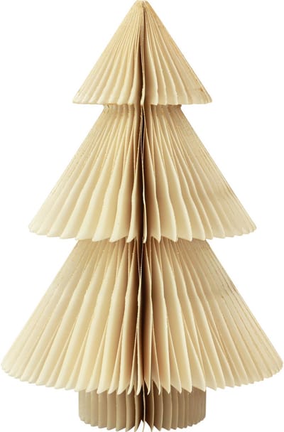 Papieren kerstboom papieren kerstboom crème goud H30cm