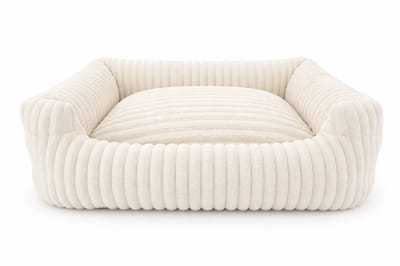 Hondenbed / Kattenbed - Gestepte Dierenmat 95x75cm, Comfortabel en Duurzaam Kussen voor Huisdieren, beige