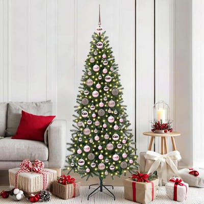 vidaXL Kerstbal Set 120 st 300 LED's Warmwit Ø 6 cm