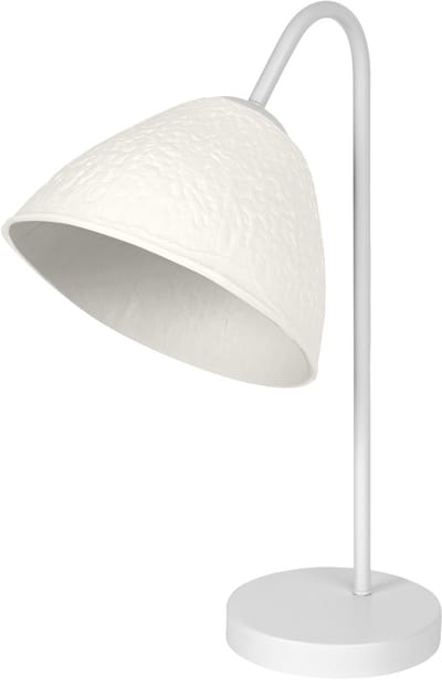 OSRAM tafellamp Decor Camel Bell wit van metaal en papier-maché, E14, dimbaar, 220 mm lengte, lampenkap van gerecycled materiaal, duurzaam dankzij vervangbare lichtbron, eenvoudig te installeren