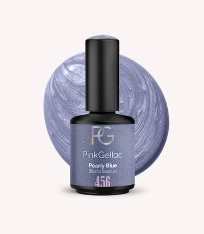Pink gellac Gellak - 456 Pearly Blue - Blissful Bouqyet Collectie - 15ml - Gel Nagellak
