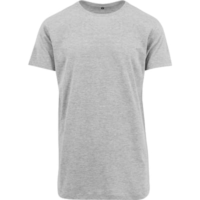 Build Your Brand - Shaped Long T-Shirt - Heather Grey maat XXL