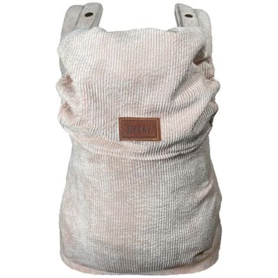 ByKay Click Classic - draagzak baby - ergonomisch - tot 18kg - newborn tot 2 jaar - comfortabel en snel - beige - Rib Almond Sand