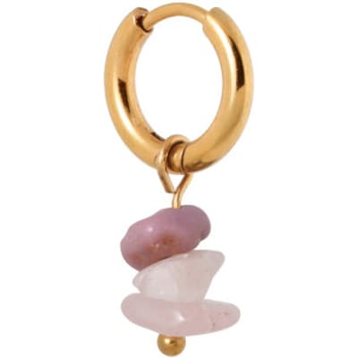 Label Kiki Triple purple rock hoop