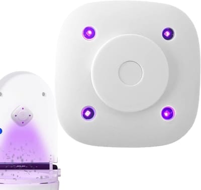 Toiletverlichting met Sensor - Nachtlamp WC - Hygiënisch Toiletgebruik - Automatisch Zelfreinigend - 9x9x3.4 cm - Wit